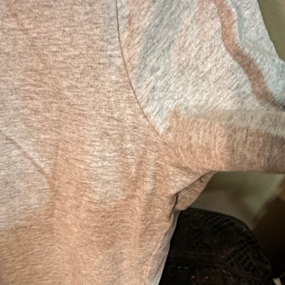 Talbots Gray Long Sleeve with Sequin Deer Motif wearing scarf - Picture 8 of 8